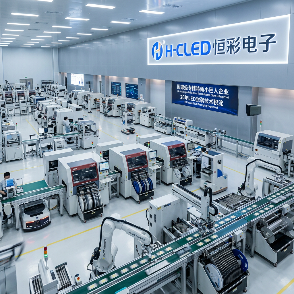 恒彩电子工业4.0智慧工厂现代化生产线全景图，展示高精度自动化生产设备和国家级专精特新企业的实力。