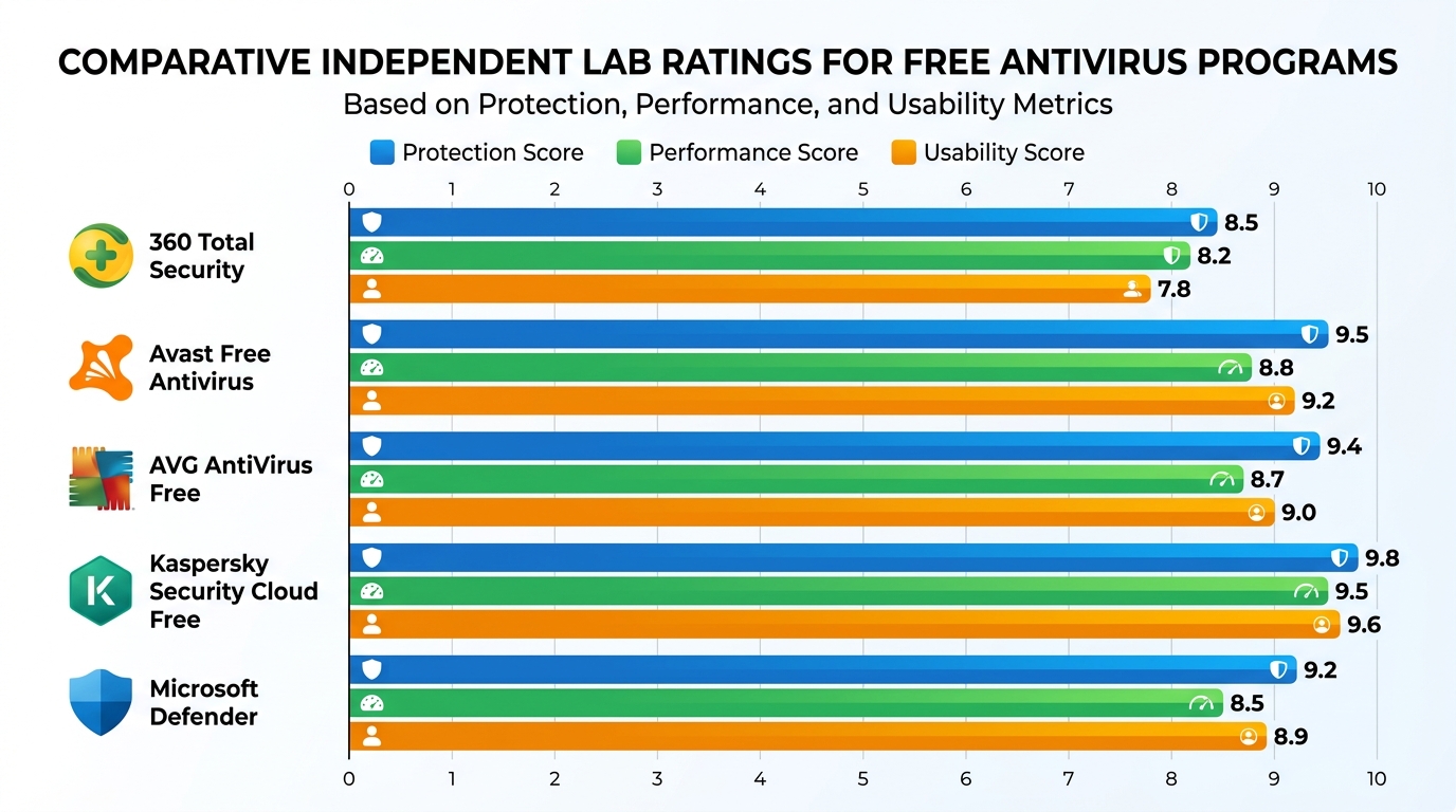 Diagram showing real-time antivirus protection flow from file access to threat blocking on a Windows PC