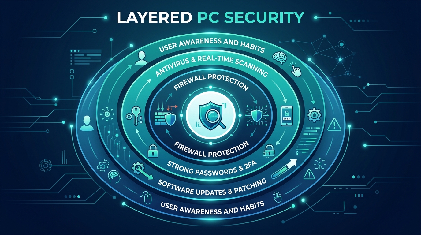 360 Total Security dashboard screenshot showing security status and PC optimization tools in a clean interface