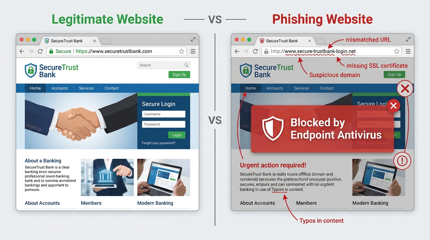 Flowchart showing the evolution of endpoint antivirus from signature-based scanning to AI-driven behavioral analysis and cloud threat intelligence