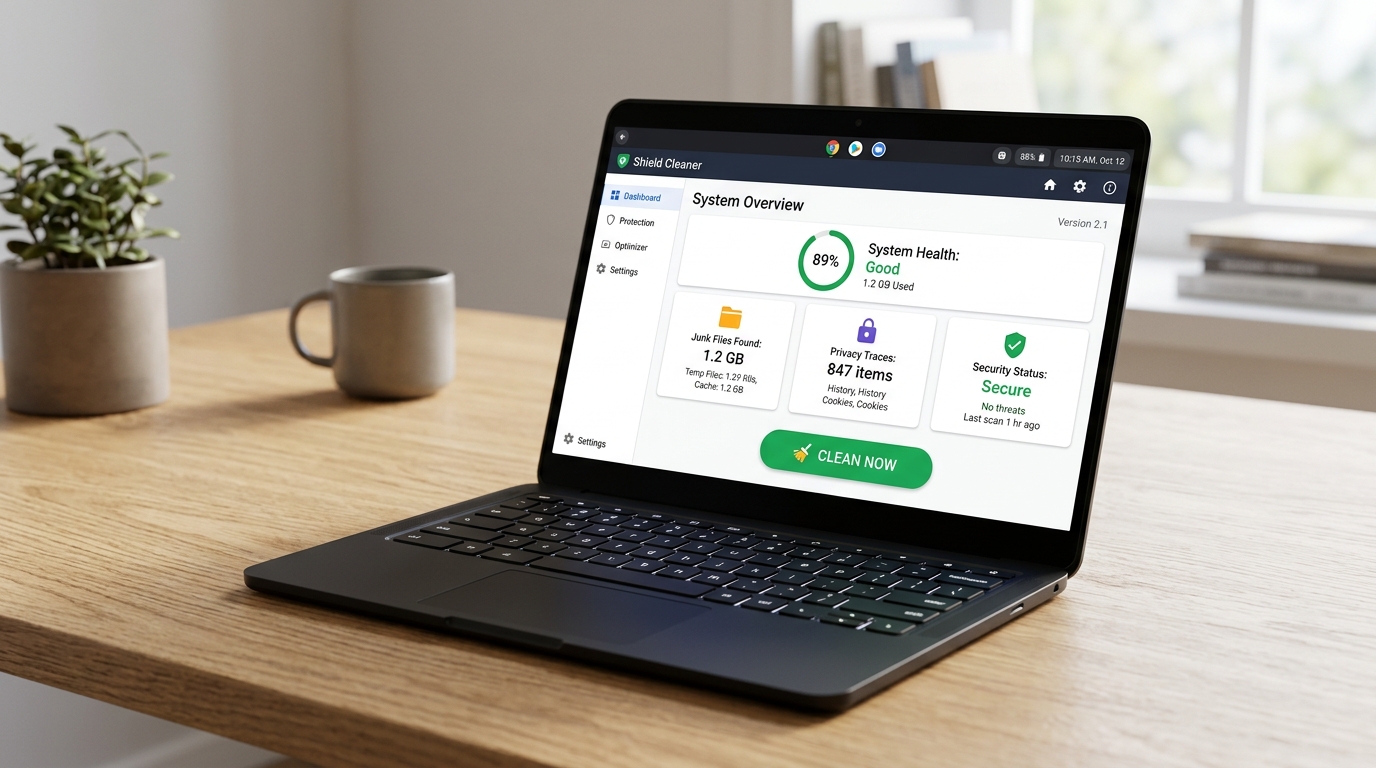 Diagram showing Chrome OS layered security architecture with sandboxing, verified boot, and third-party antivirus as an additional overlapping protection layer