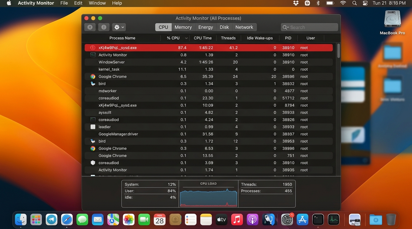 Infographic showing how a Mac user accidentally downloads adware through a bundled software installer, illustrating the adware infection flow on macOS