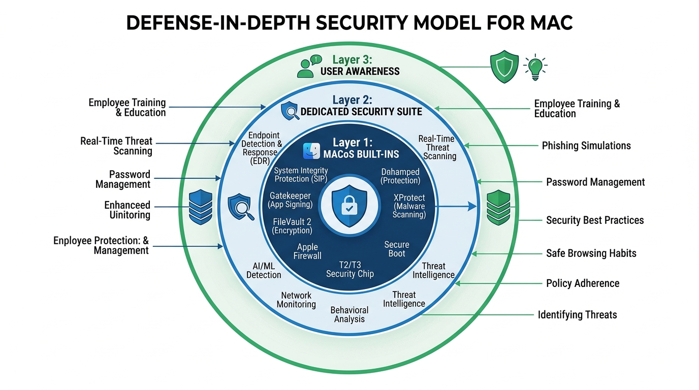 360 Total Security Mac dashboard showing real-time protection status and system optimization tools